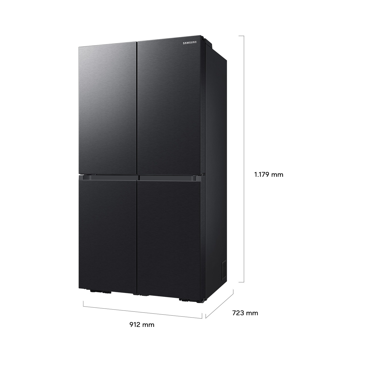 Frigorífico French Door Grafito 4 Puertas 649L y Smart AI - RF59C700EB1/ES Black