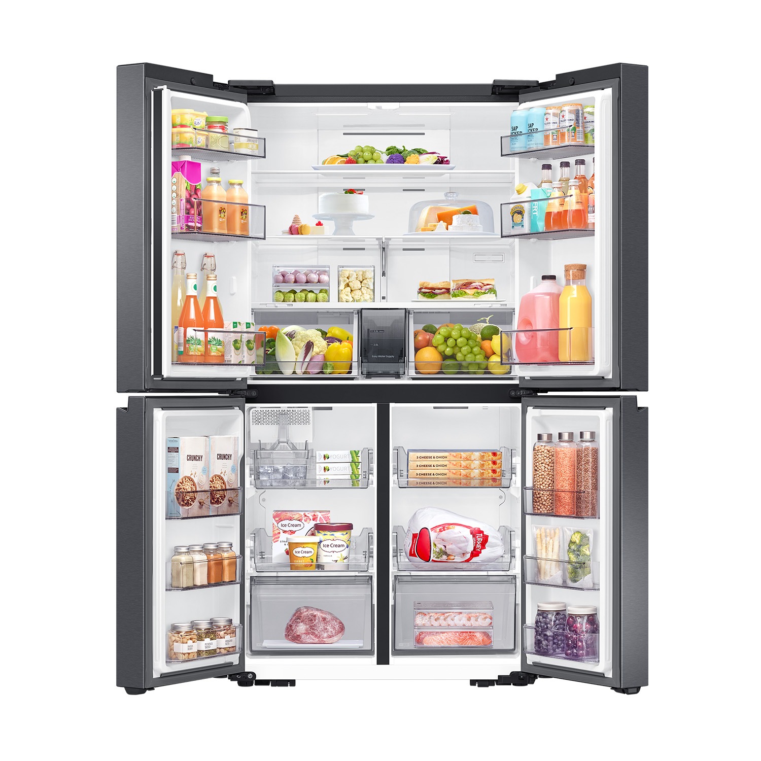 Frigorífico French Door Grafito 4 Puertas 649L y Smart AI - RF59C700EB1/ES Black