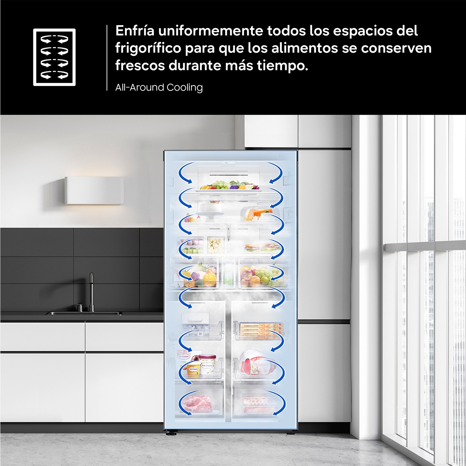 Frigorífico French Door 178cm 649L Clase E Inox RF59C70TES9/ES Inox 