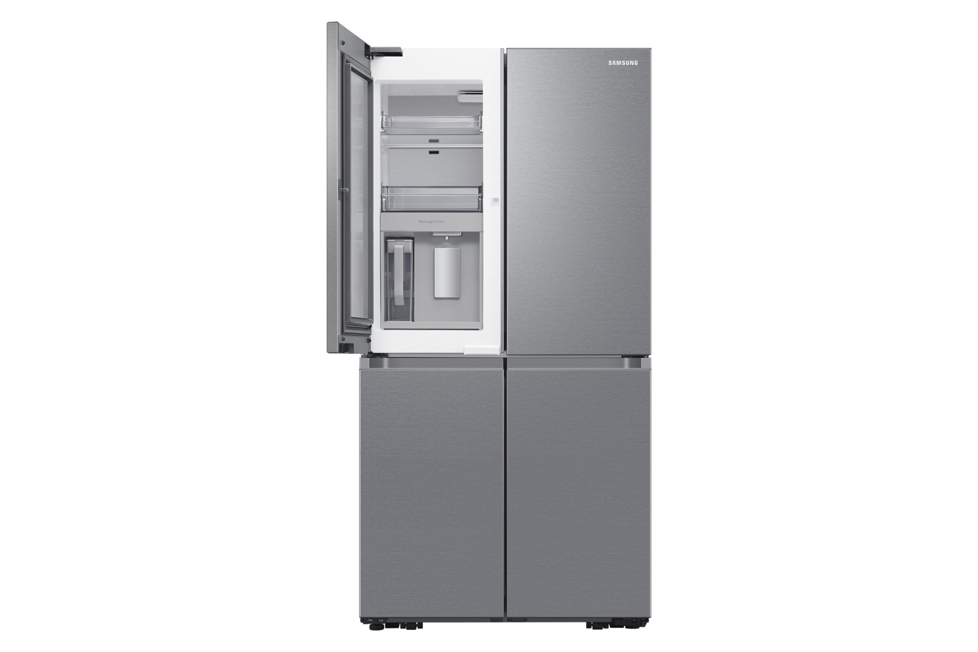 Frigorífico French Door Bespoke AI 183cm 646L Clase E Plata RF65DG960ESR/EF Front-Open-Without-Food3 Silver 