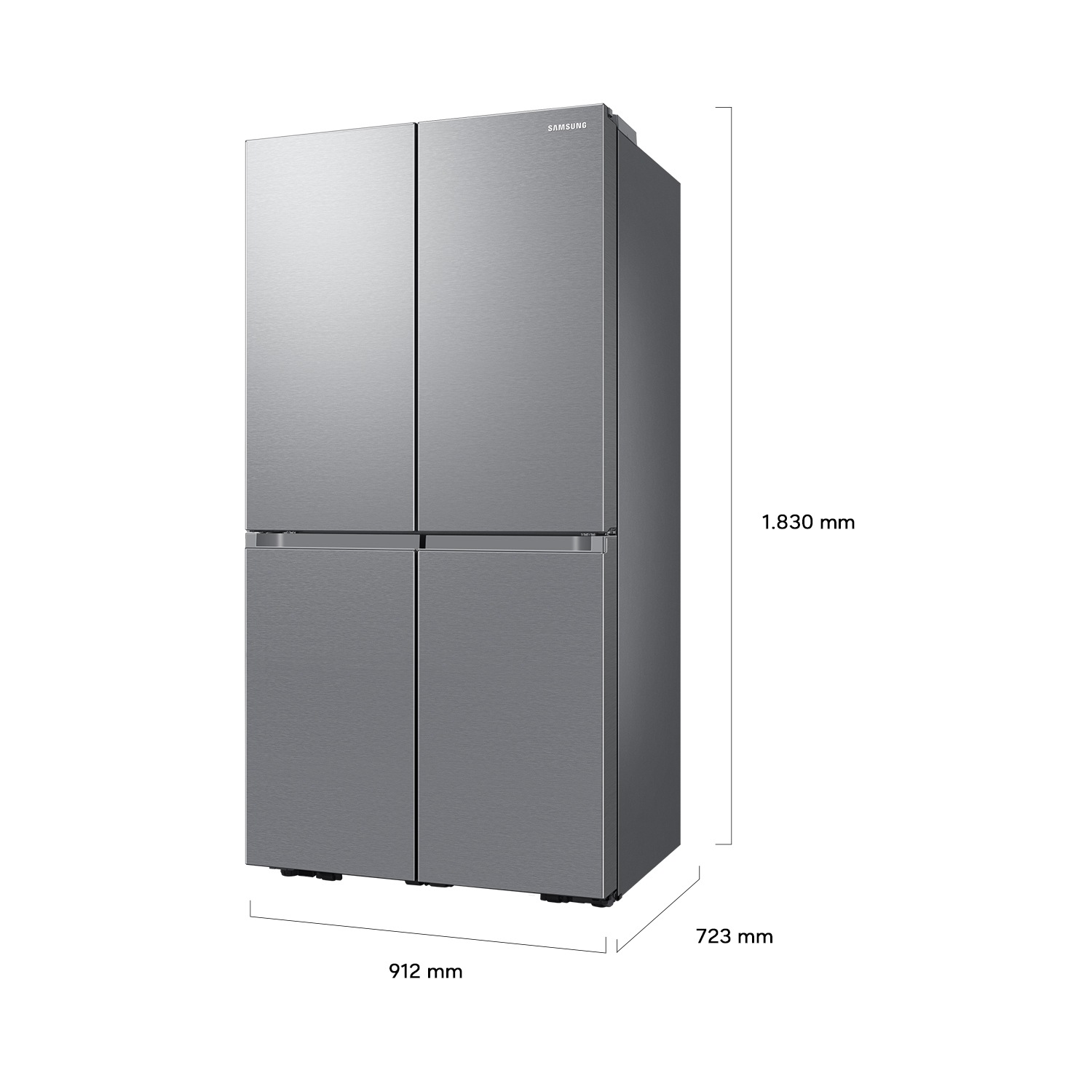 Frigorífico French Door Bespoke AI 183cm 646L Clase E Plata RF65DG960ESR/EF Inox