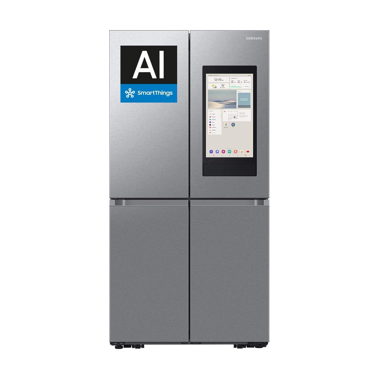 Frigorífico French Door Bespoke AI 183cm 636L Clase E Plata RF65DG9H0ESR/EF Silver