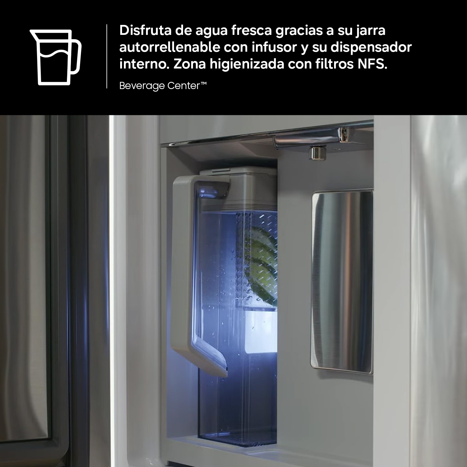 Frigorífico French Door Bespoke AI 183cm 636L Clase E Plata RF65DG9H0ESR/EF Silver