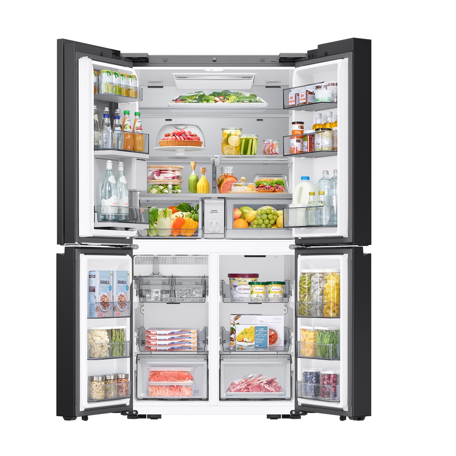 Frigorífico French Door Bespoke AI 185cm 654L Clase E Negro RM90F67CECEF Negro