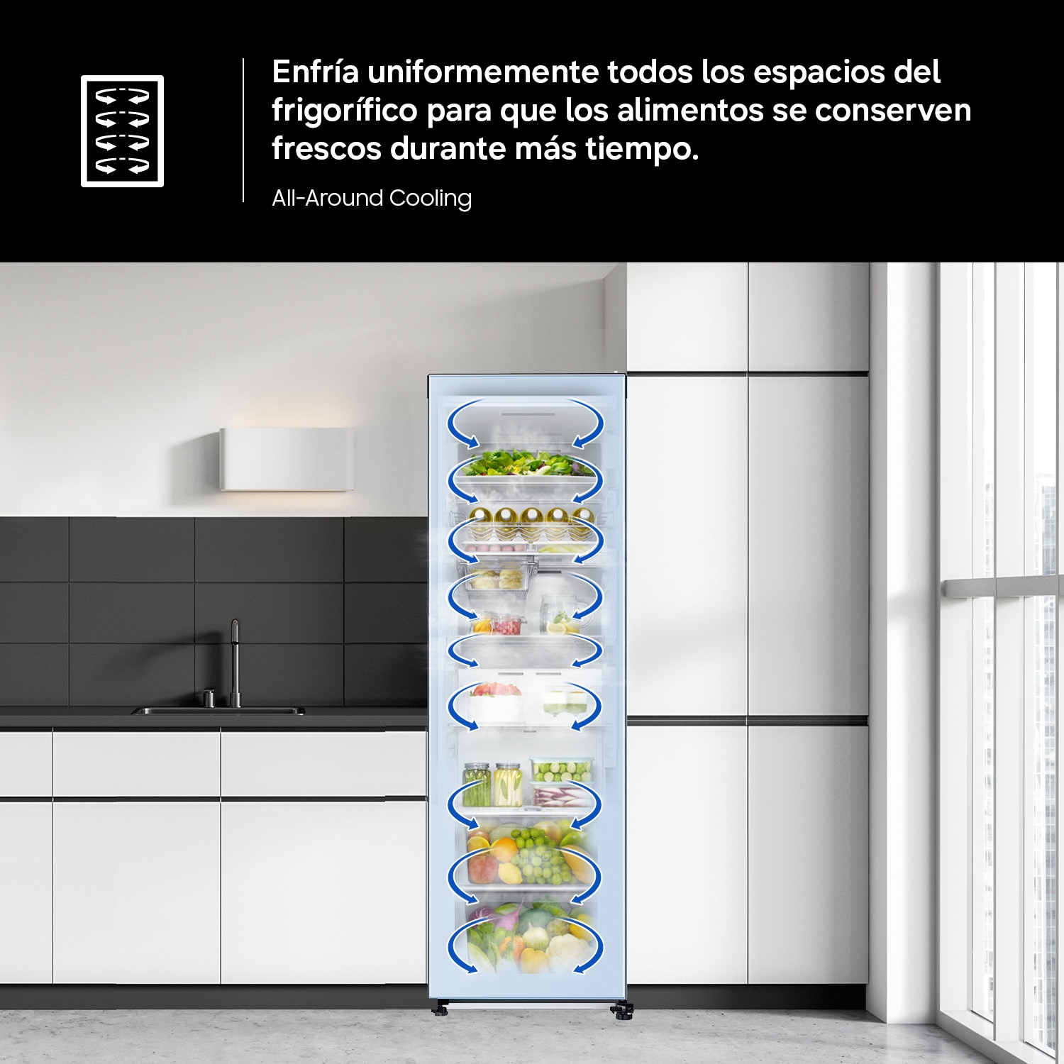 Frigorífico 1 Puerta 186cm 387L Clase E Inox RR40H39GETEF Inox