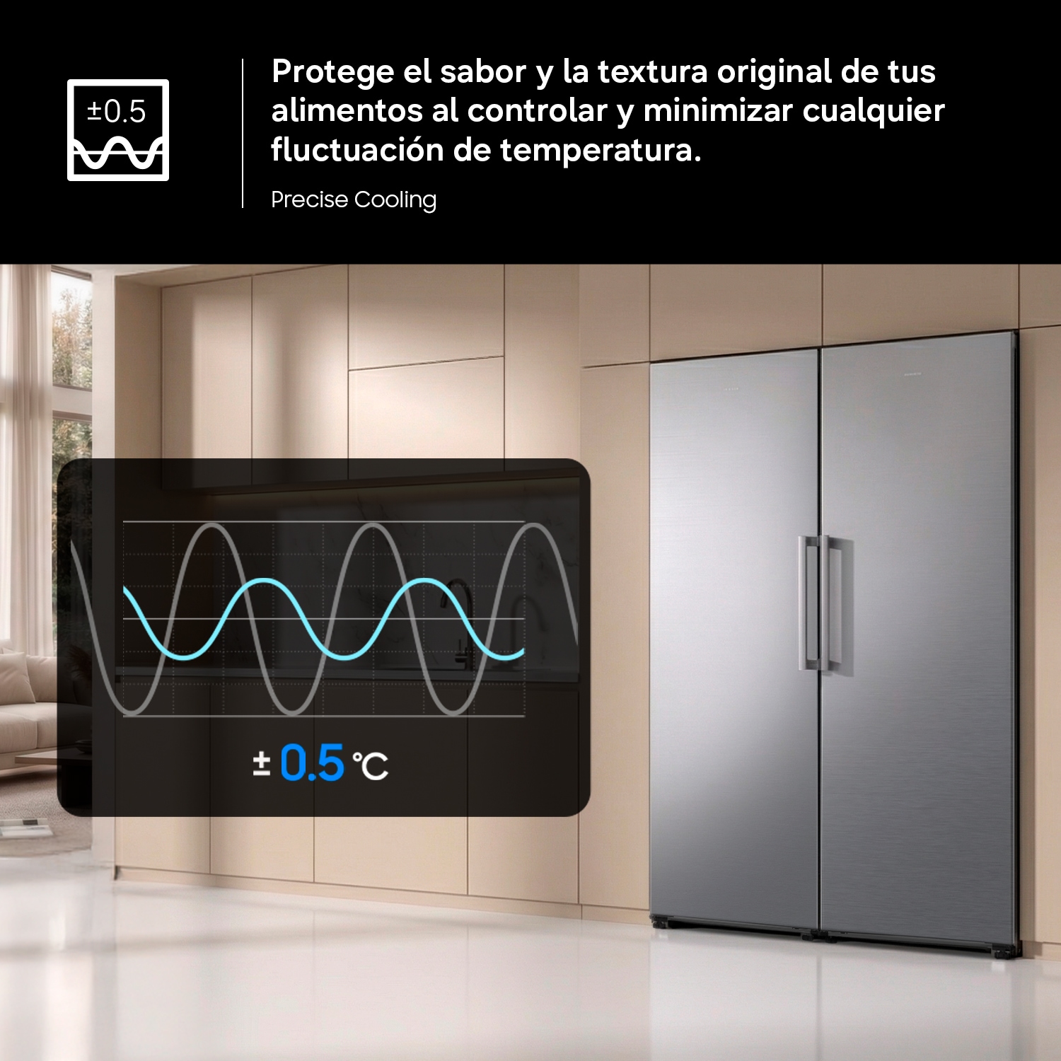 Frigorífico 1 Puerta 186cm 387L Clase E Inox RR40H39GETEF Inox