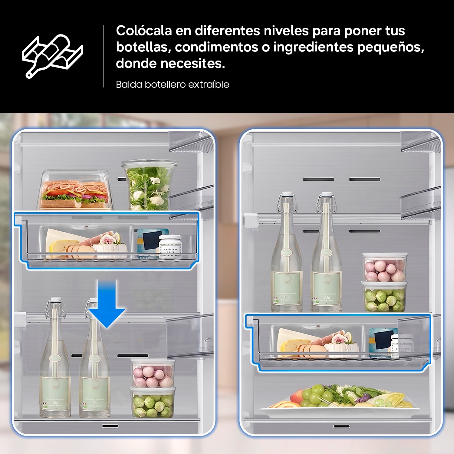 Tall One Door RI80H/24 AI precise cooling 387L Detail-Metal-Door Black 