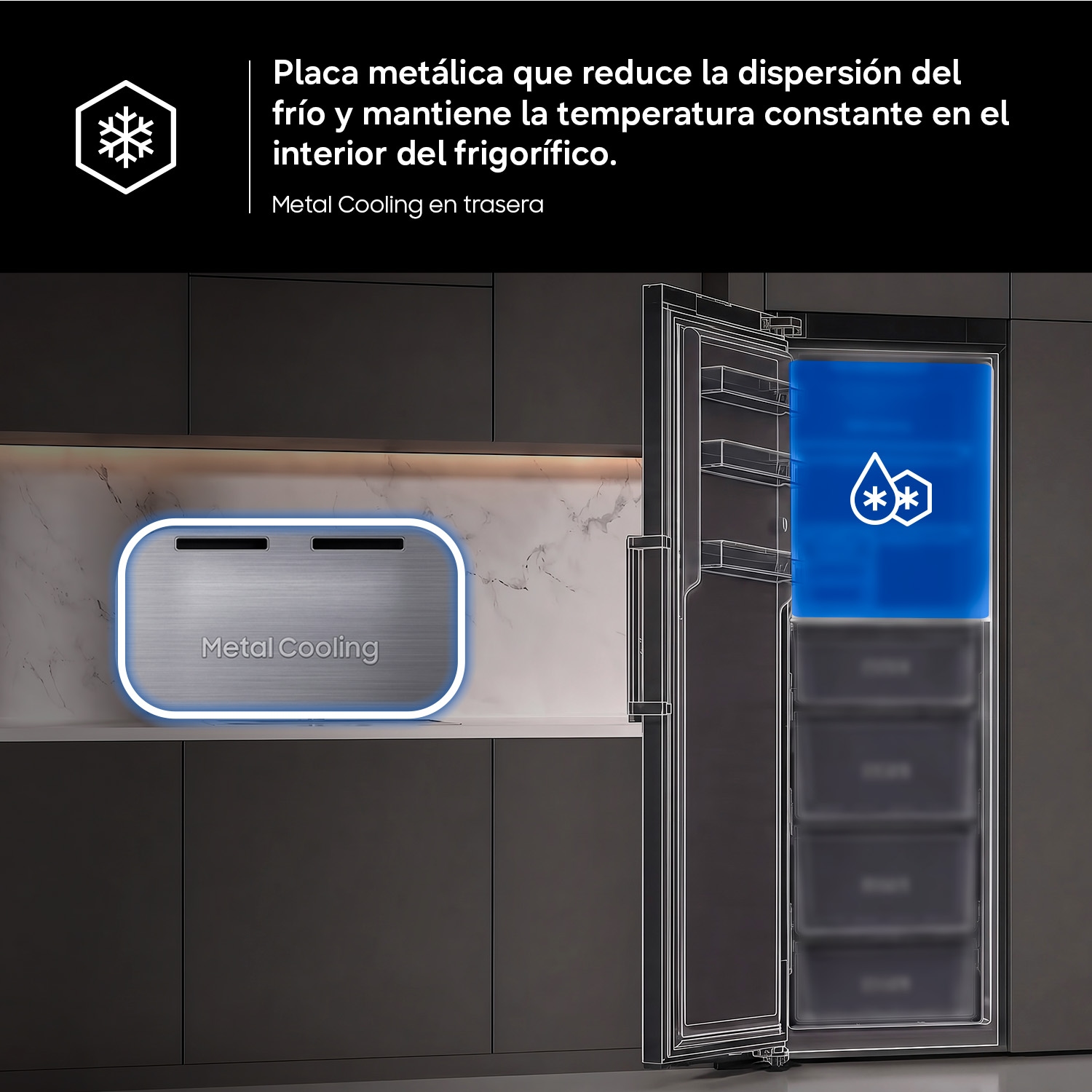 Frigorífico 1 Puerta Bespoke AI 186cm 382L Clase C Grafito RR70H39DCFEF ​ ​ Grafito