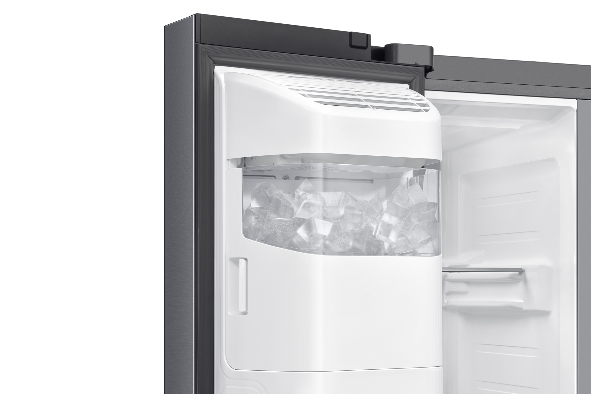 Frigorífico Americano Bespoke AI 178cm 640L Clase D Inox RS70F65KDTEF Detail-IceMaker Silver 