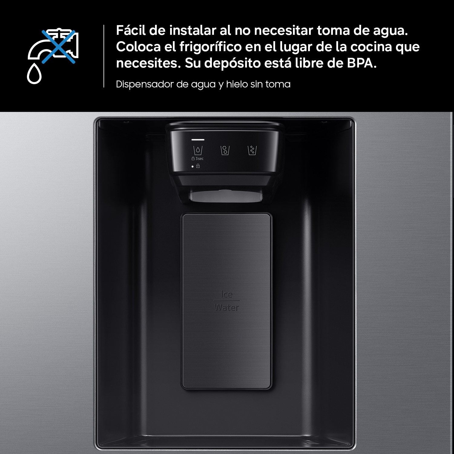 Frigorífico Americano Bespoke AI 178cm 640L Clase D Inox RS70F65KDTEF Inox