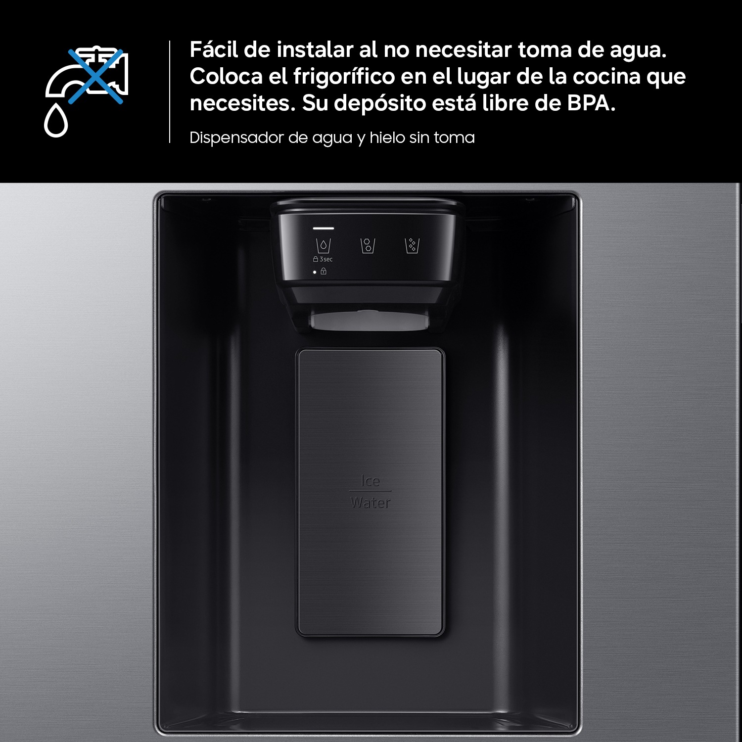 Frigorífico Americano Bespoke AI 178cm 640L Clase D Inox RS70F65KDTEF Inox