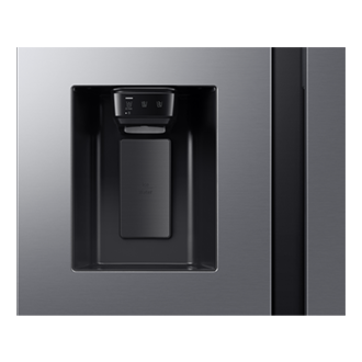 Frigorífico Americano Bespoke AI 178cm 640L Clase E Inox RS70F65KETEF Detail-Dispenser Silver 