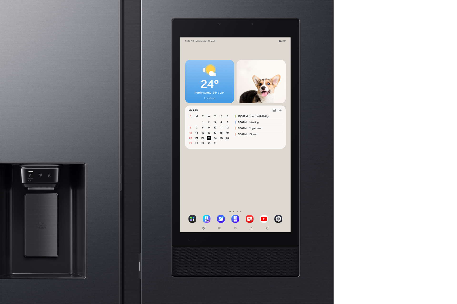 Frigorífico Americano Bespoke AI Family Hub™ 178.5cm 614L Clase E Grafito RS90F66BEFEF Detail-Screen1 Black Doi 