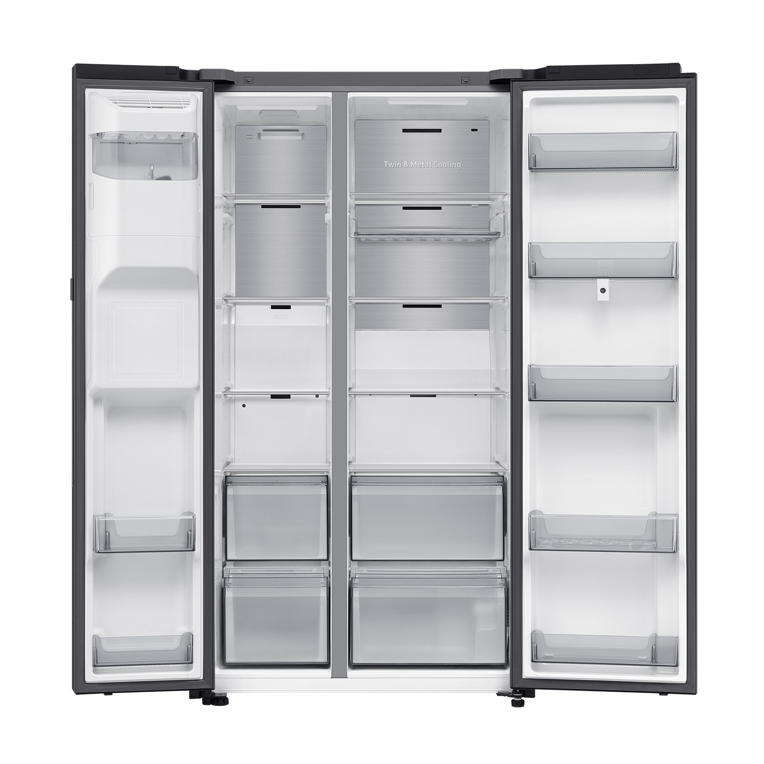 Frigorífico Americano Bespoke AI Family Hub™ 178.5cm 614L Clase E Grafito RS90F66BEFEF Grafito