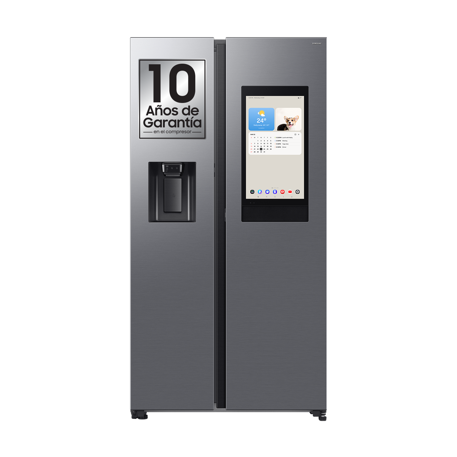 Frigorífico Americano Bespoke AI Family Hub™ 178.5cm 614L Clase E Inox RS90F66BETEF Inox