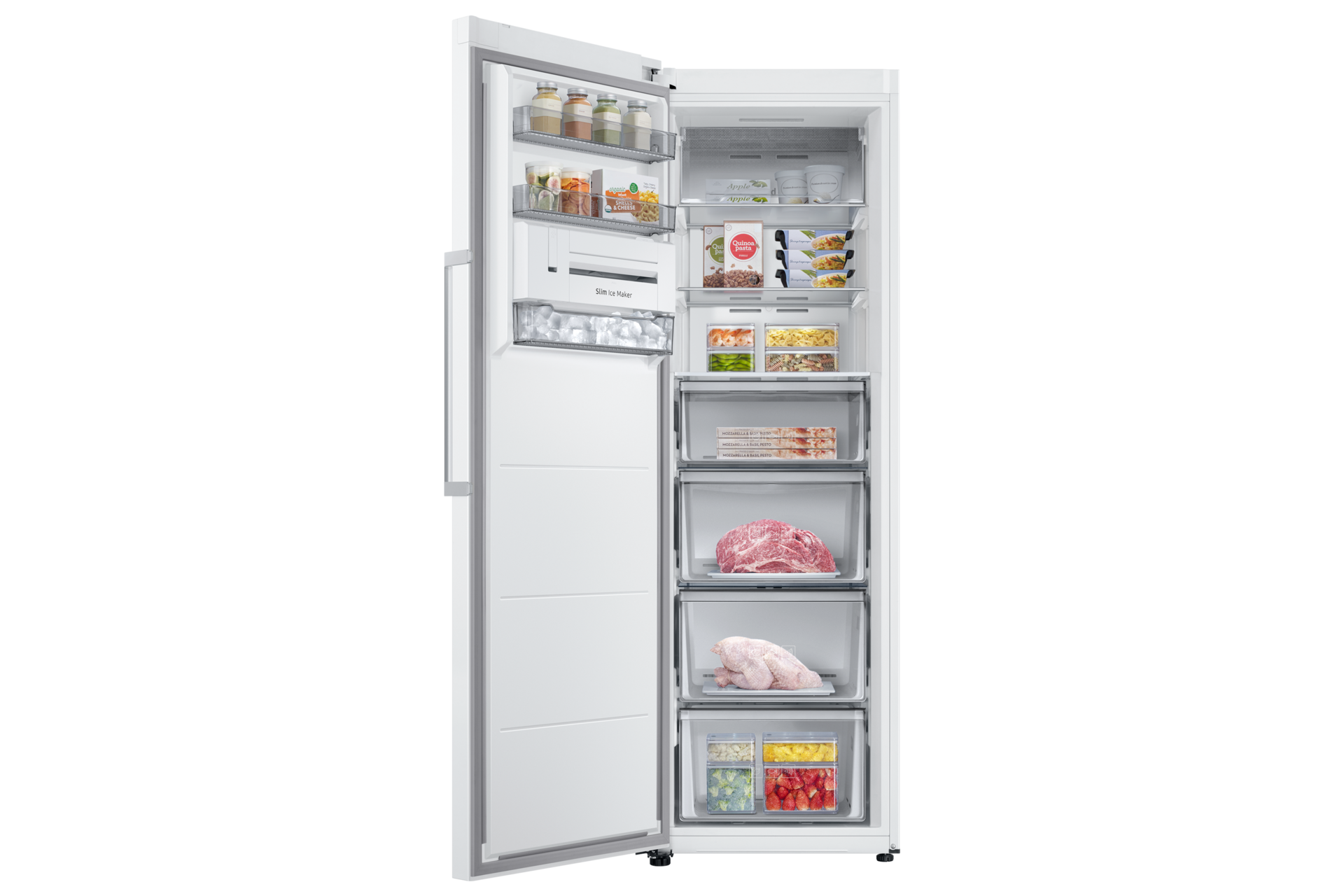 Congelador Vertical 186cm 323L Clase E Blanco RZ32C7CDEWW/EF R-Perspective White 