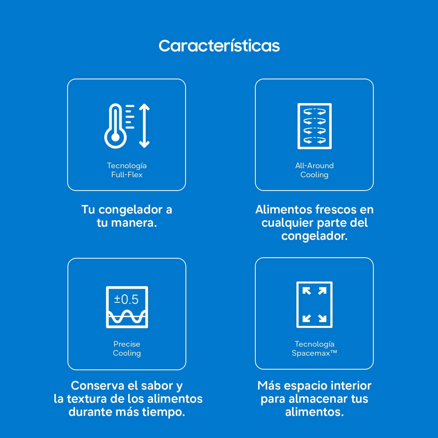 Congelador Vertical AI 186cm 323L Clase E Inox RZ40H32PETEF ​ ​ Inox