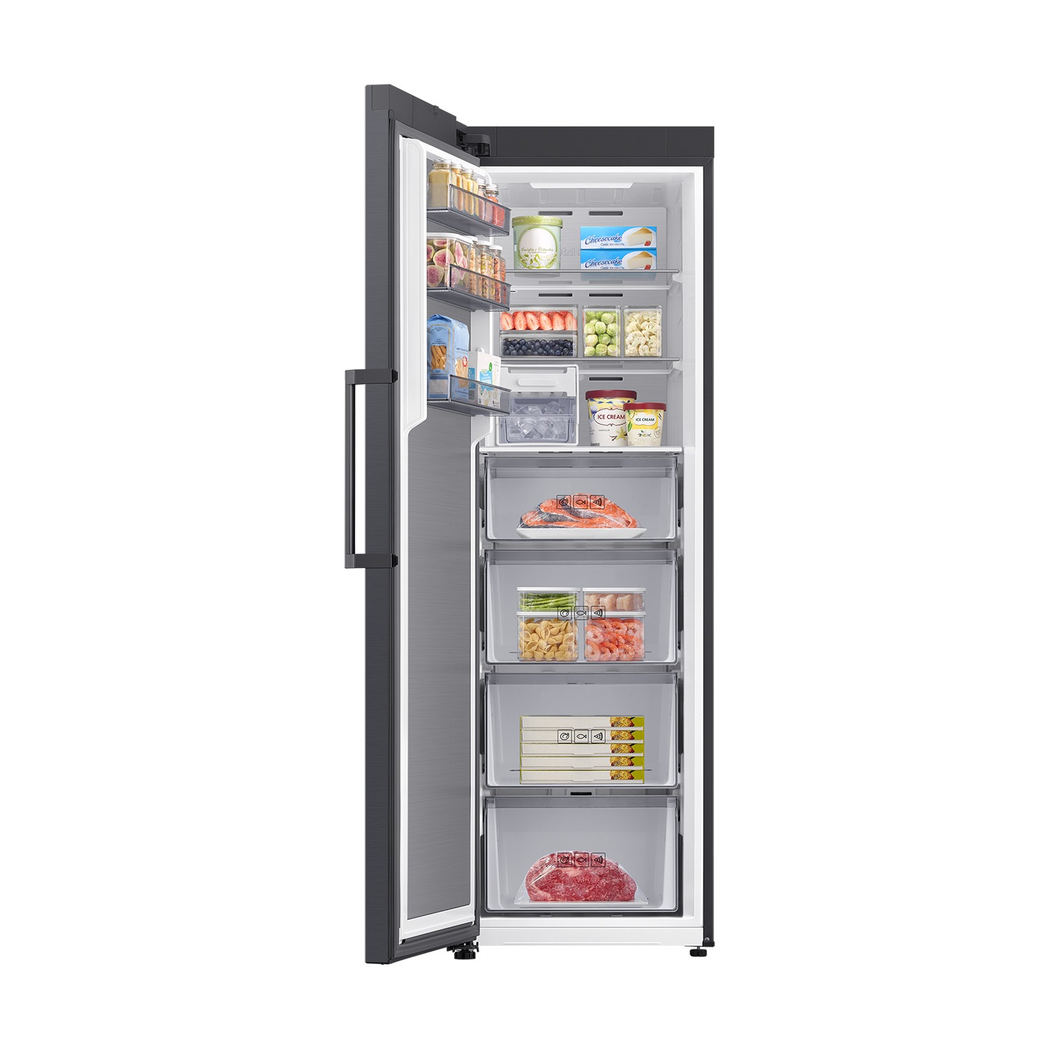 Congelador Vertical Bespoke AI 186cm 323L Clase D Grafito RZ70H32HDFEF Grafito