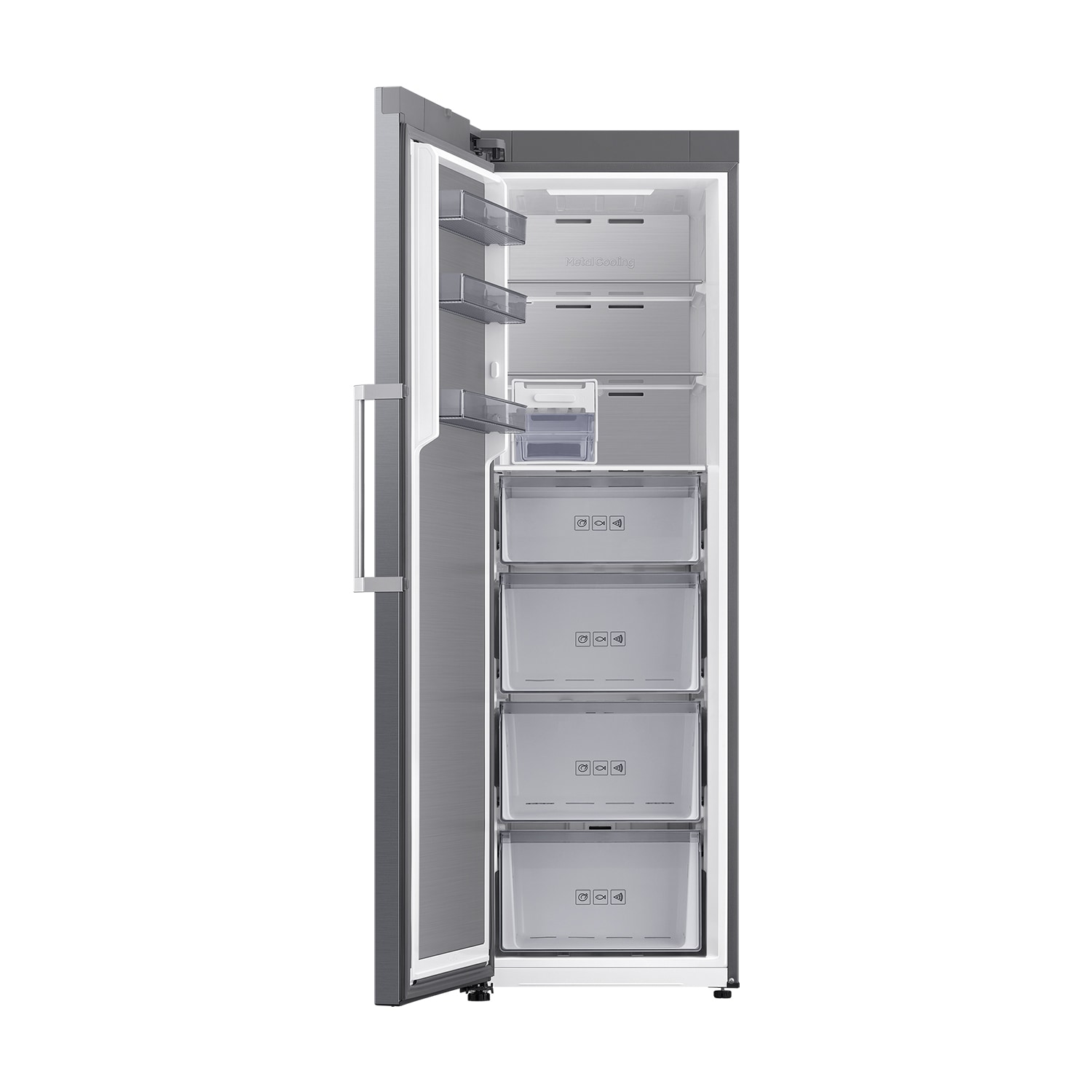 Congelador Vertical Bespoke AI 186cm 323L Clase D Inox RZ70H32HDTEF Inox