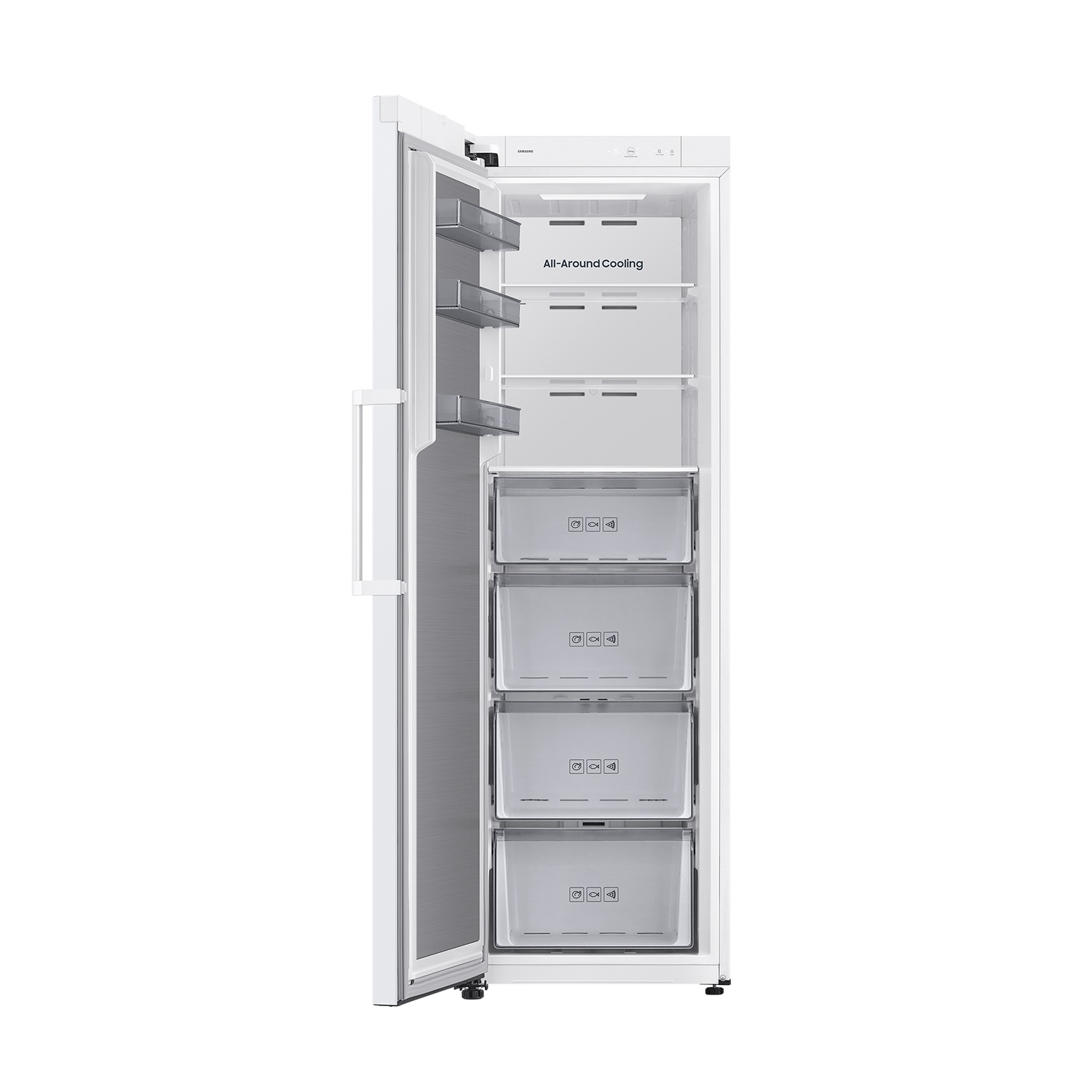 Congelador Vertical Bespoke AI 186cm 323L Clase E Blanco RZ70H32KEVEF White