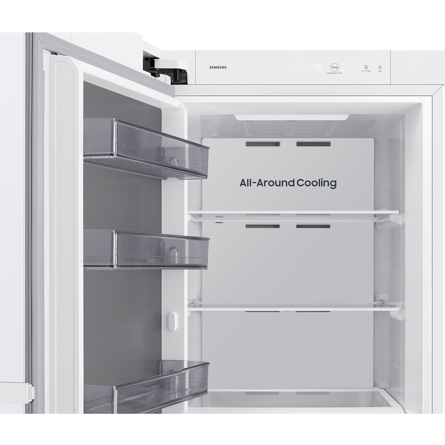Congelador Vertical Bespoke AI 186cm 323L Clase E Blanco RZ70H32KEVEF ​ ​ White