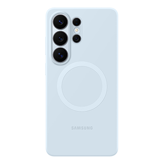 Funda magnética de silicona para Galaxy S26 Ultra Front Light Blue 