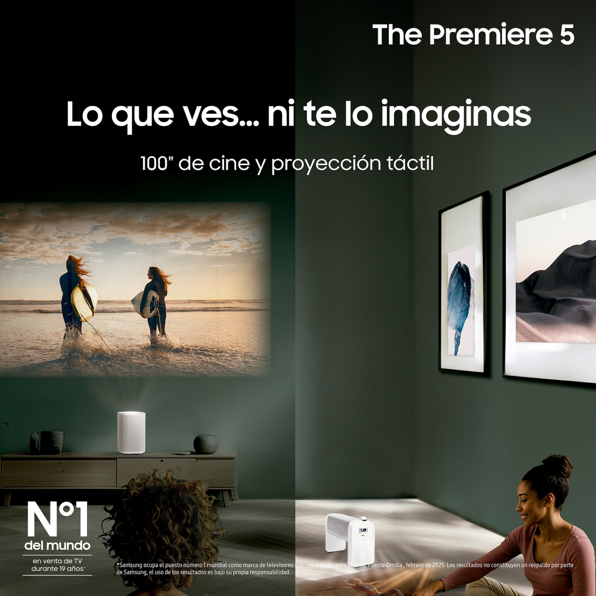 Proyector The Premiere 5 100” LPF5D Triple láser e interacción táctil (2025) White