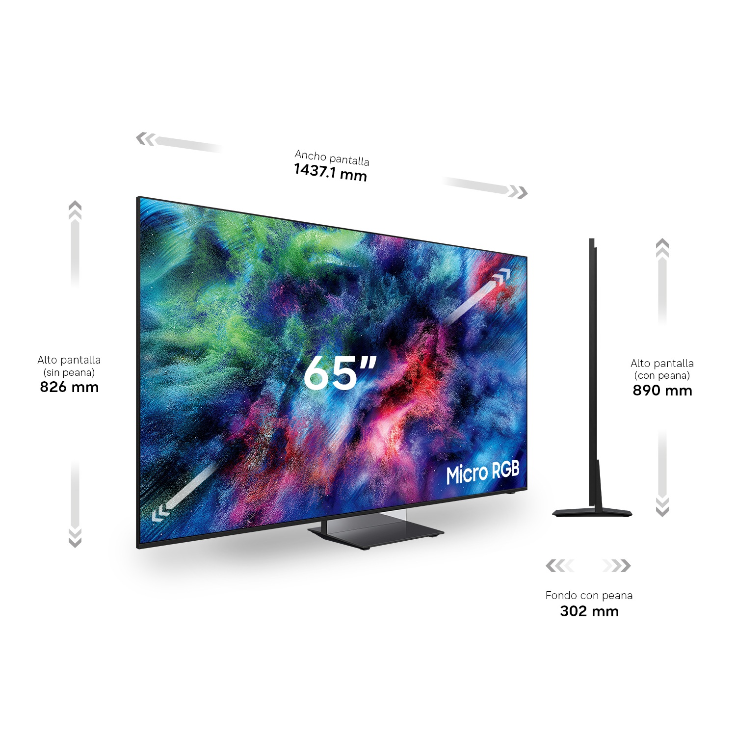 TV 65" Micro RGB R95H 4K Samsung Vision AI Smart TV (2026) Black