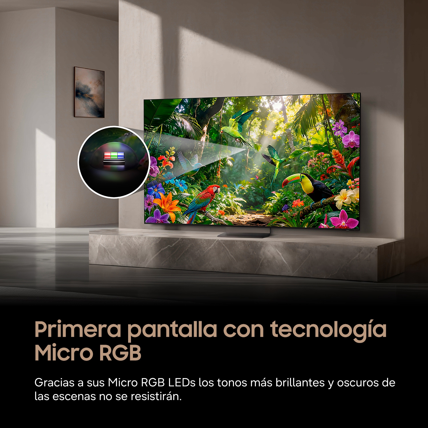 TV 75" Micro RGB R95H 4K Samsung Vision AI Smart TV (2026) L-Side Black 