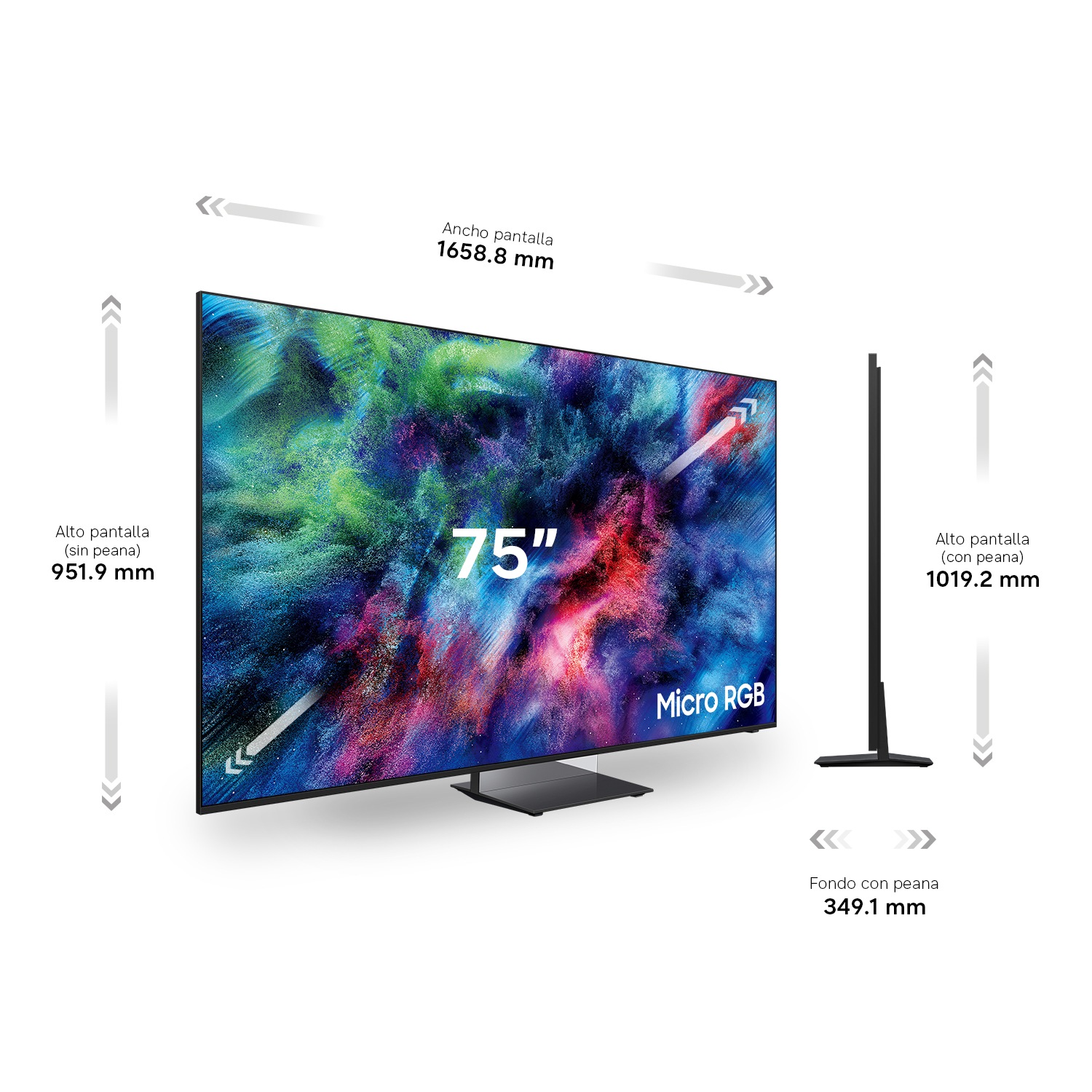 TV 75" Micro RGB R95H 4K Samsung Vision AI Smart TV (2026) Black