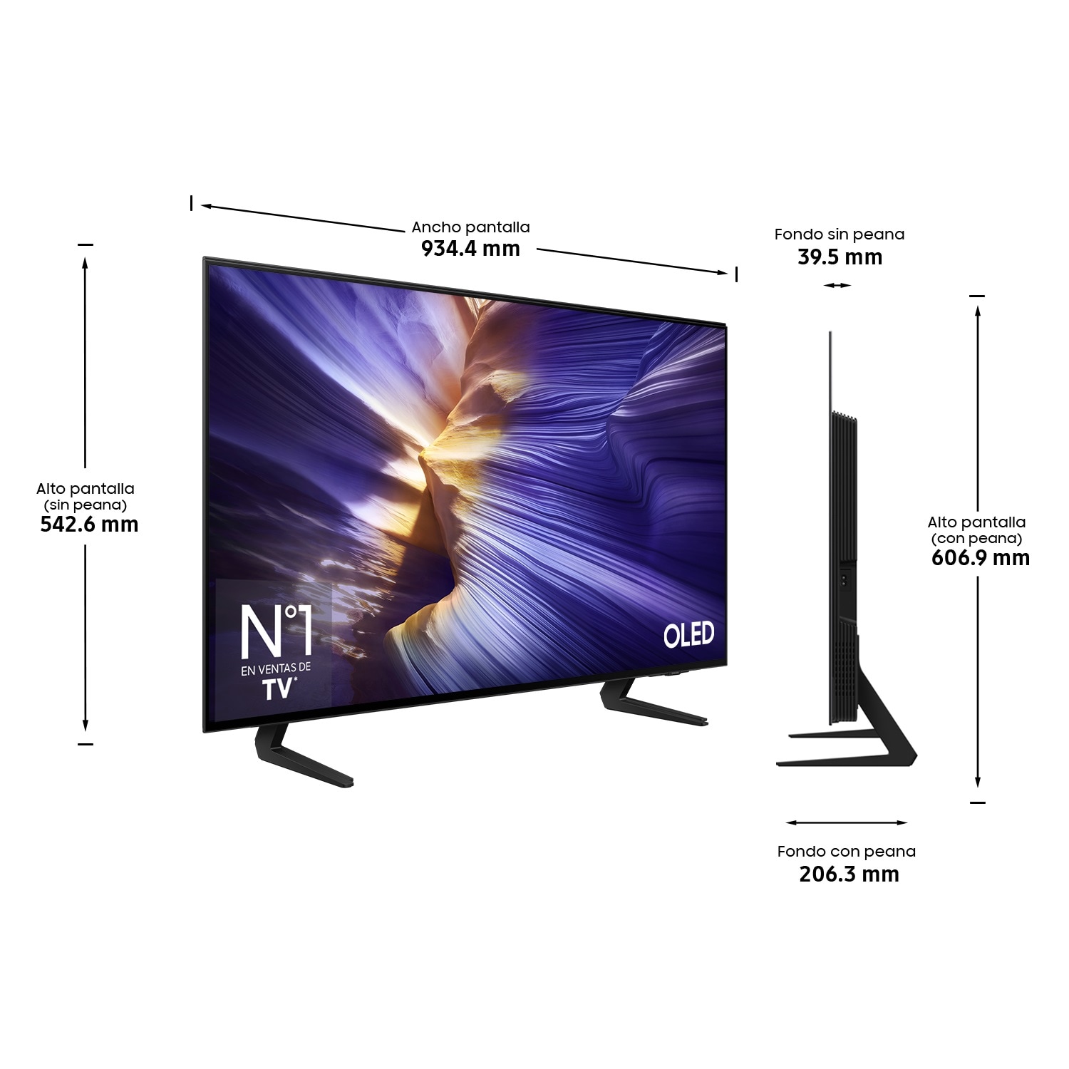 TV 42" OLED S90F 4K Samsung Vision AI Smart TV 2025 Black