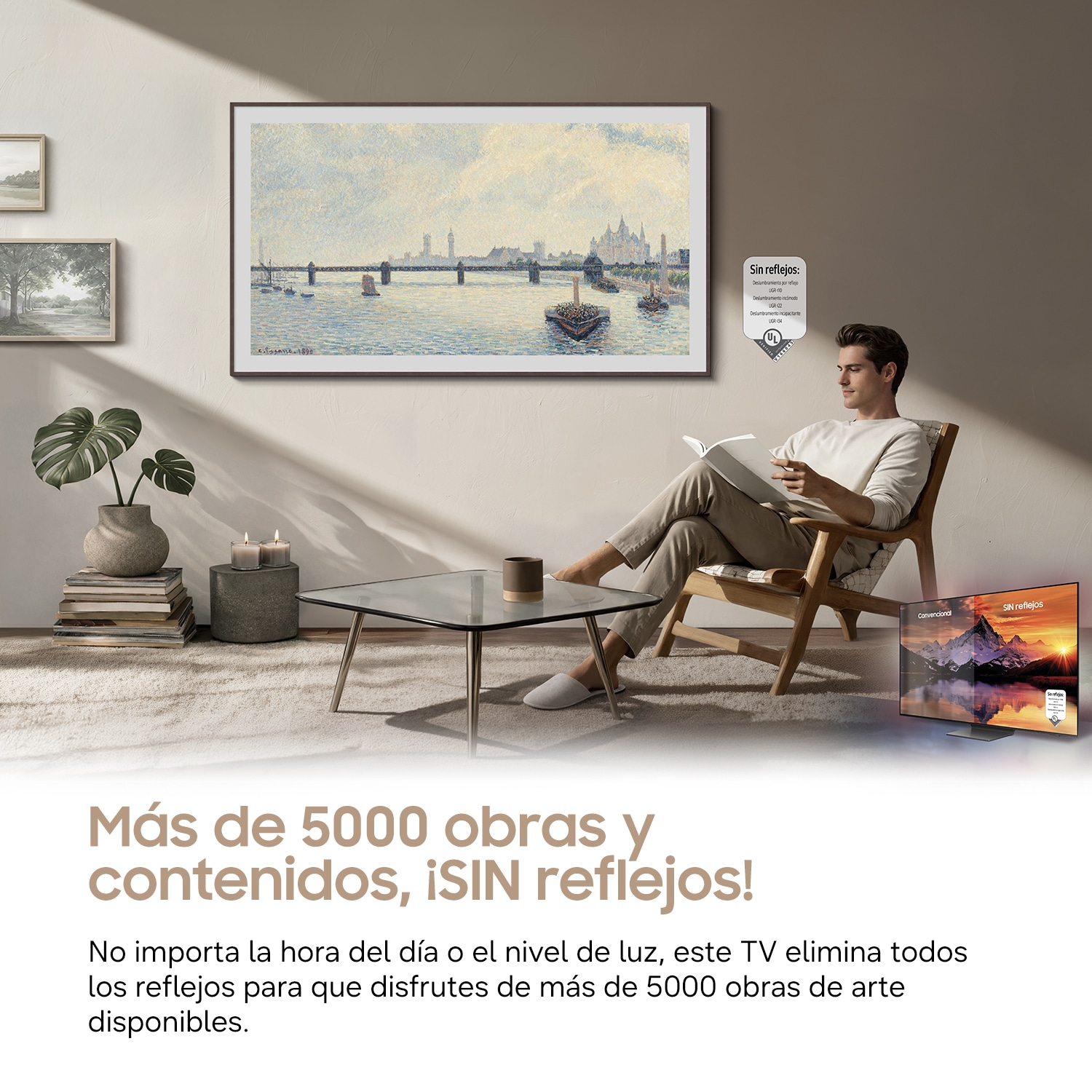 TV 43" The Frame LS03HE 4K SIN reflejos Samsung Vision AI Smart TV (2026) Black