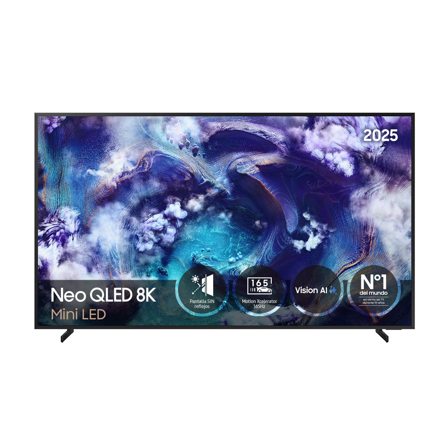 TV QN900F Neo QLED 65” 8K Smart TV con Samsung Vision IA 2025 Negro