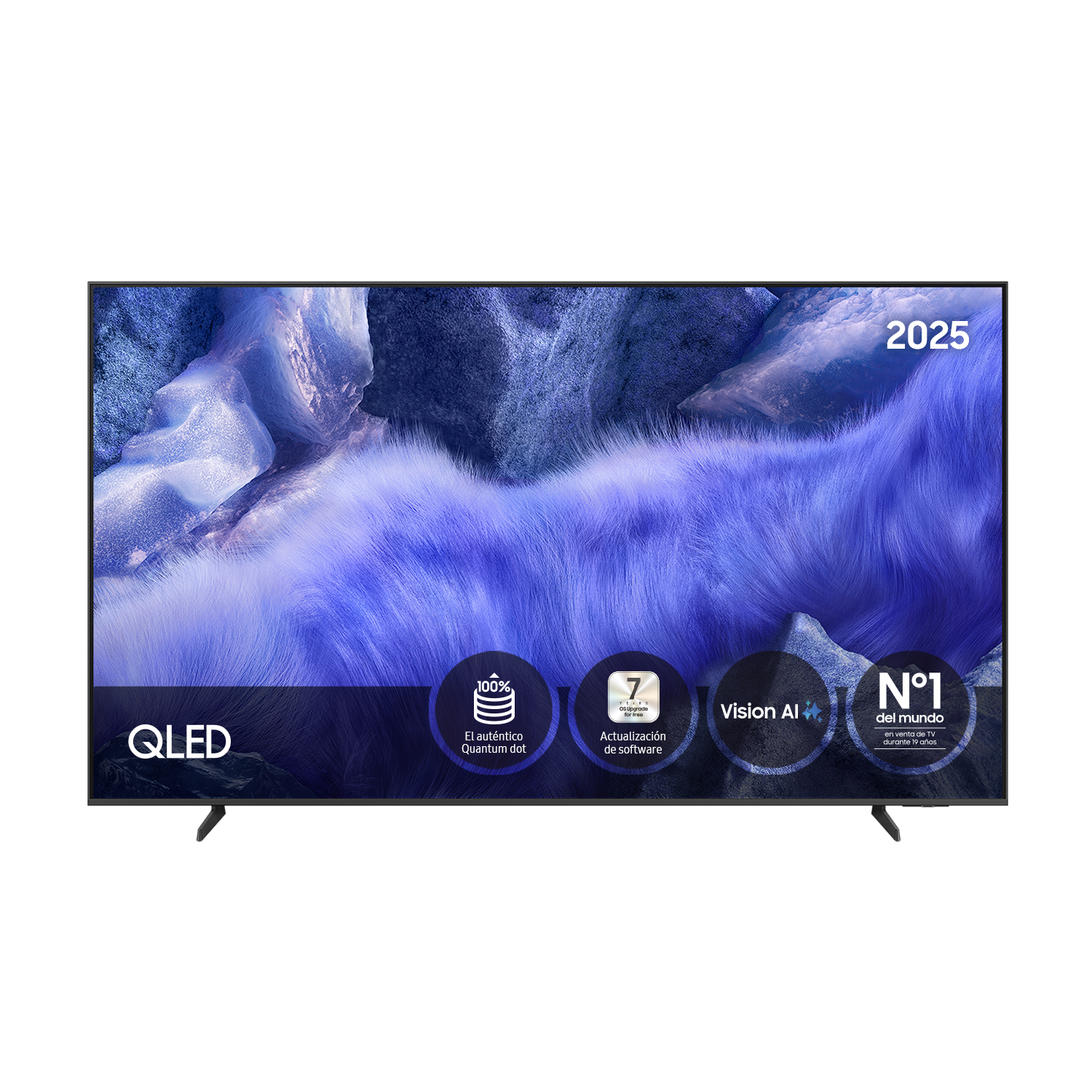 TV 75\" QLED QEF1 4K Samsung Vision AI Smart TV 2025 Gris titanio