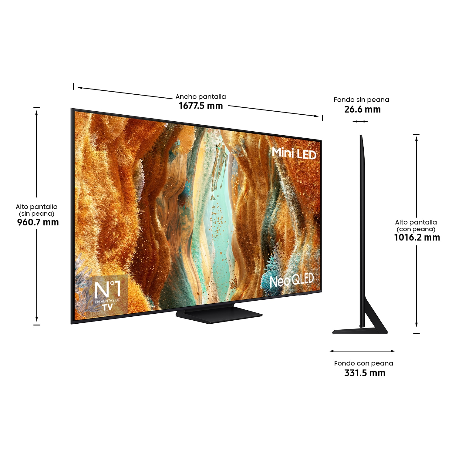 {size}" Neo QLED QN73F 4K Samsung Vision AI Smart TV (2025) Black