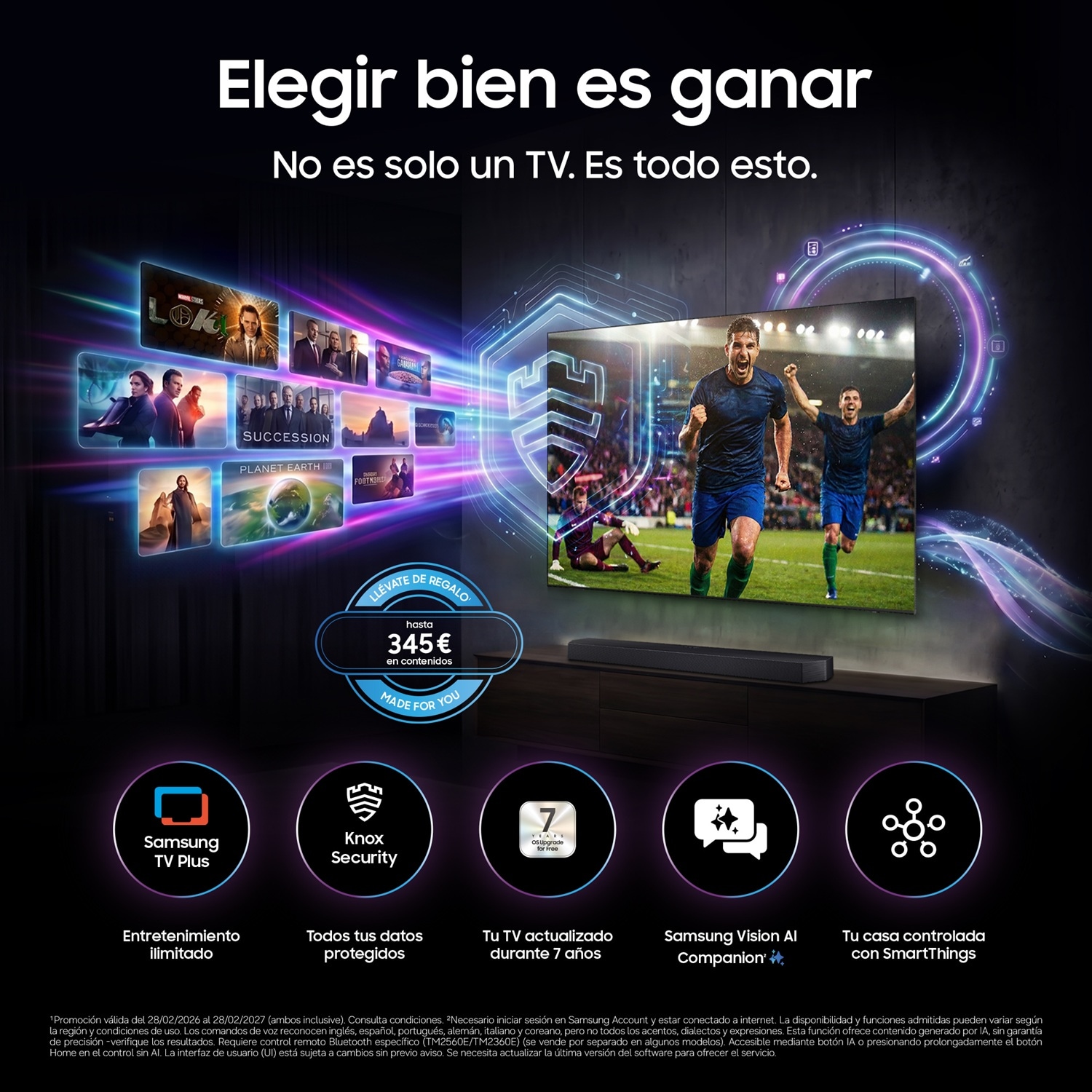 TV 77" OLED S83H 4K Samsung Vision AI Smart TV (2026)  Graphite
