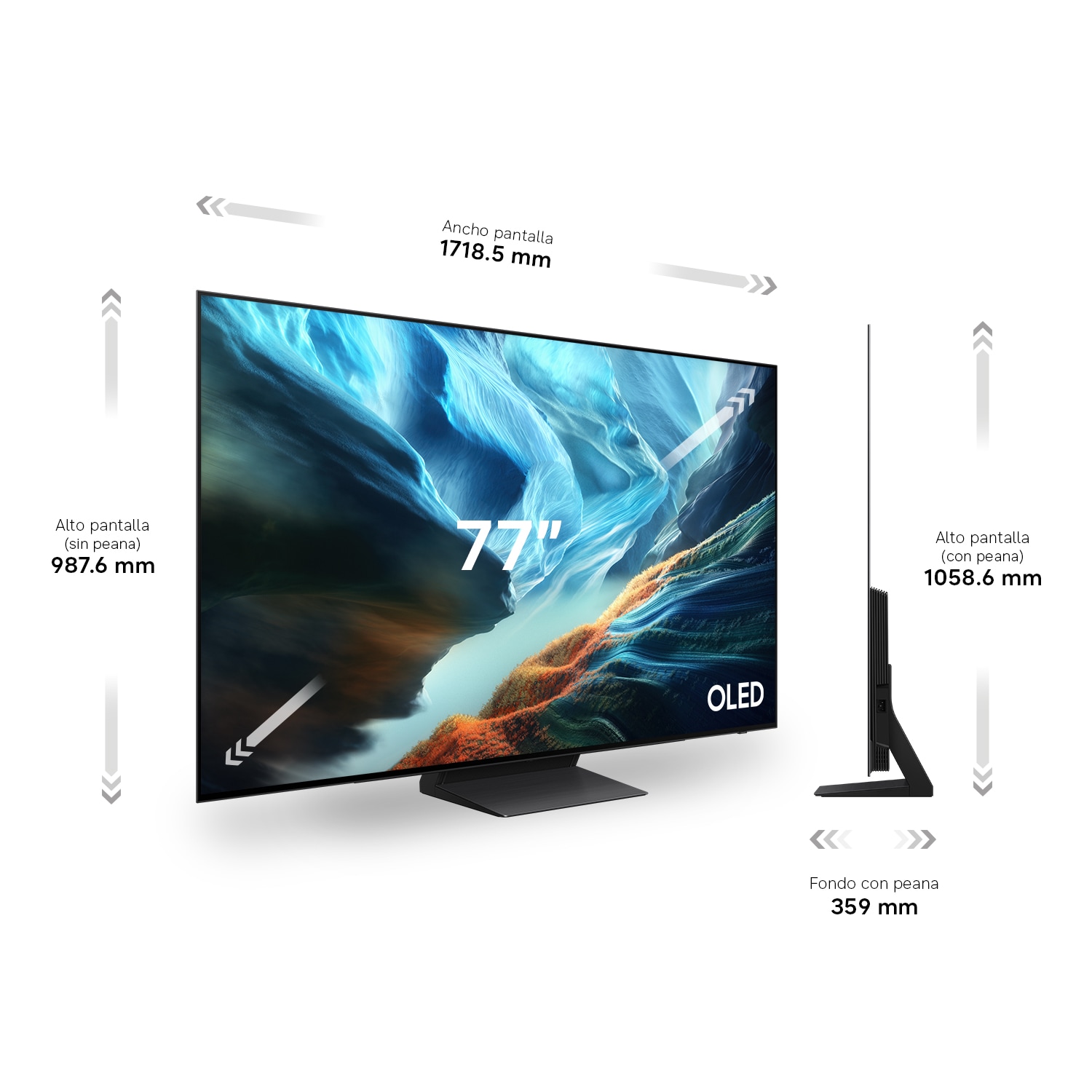 TV 77" OLED S93H 4K Sin reflejos 165Hz Samsung Vision AI Smart TV (2026) Graphite
