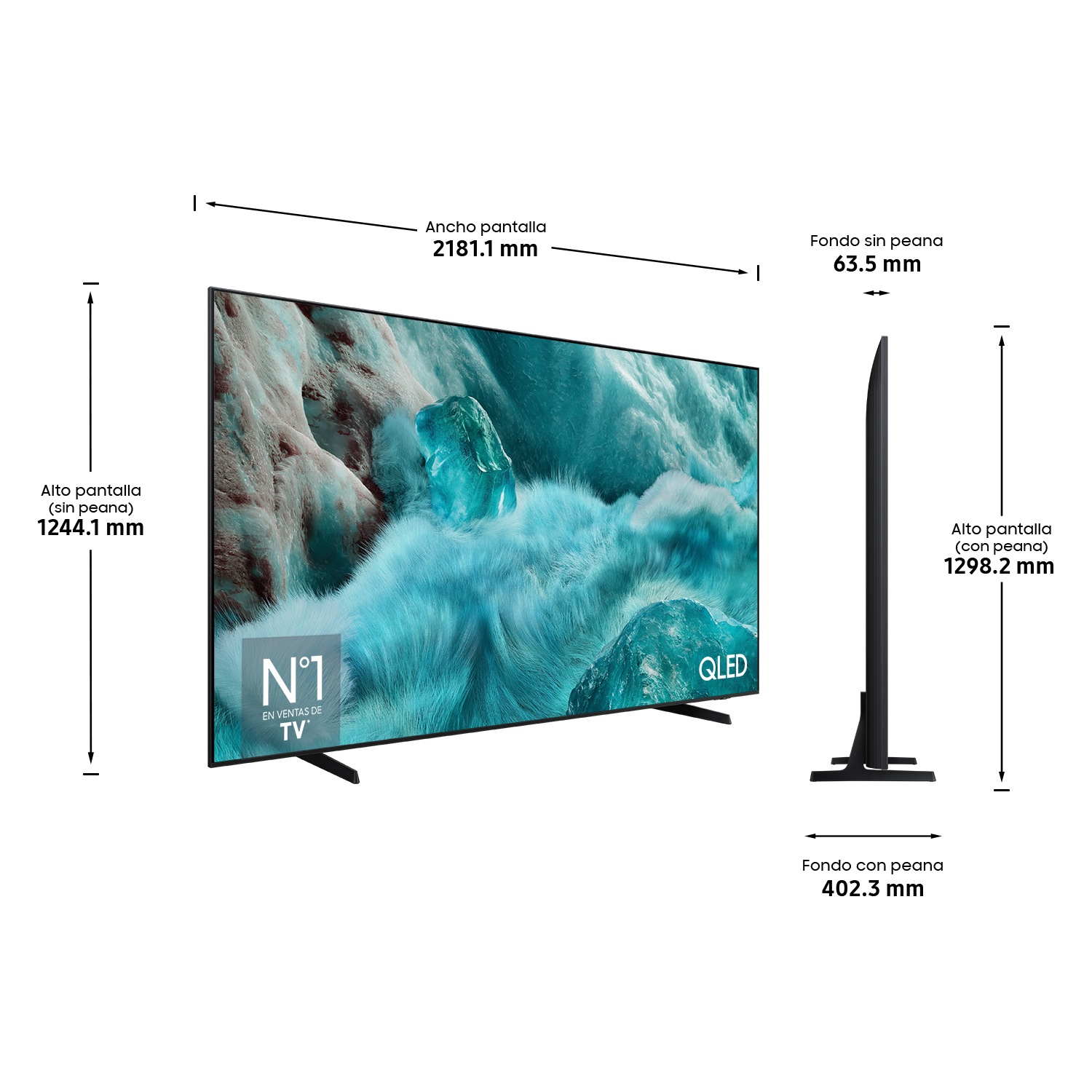 {inch}" QLED Q7F 4K Samsung Vision AI Smart TV (2025) Black