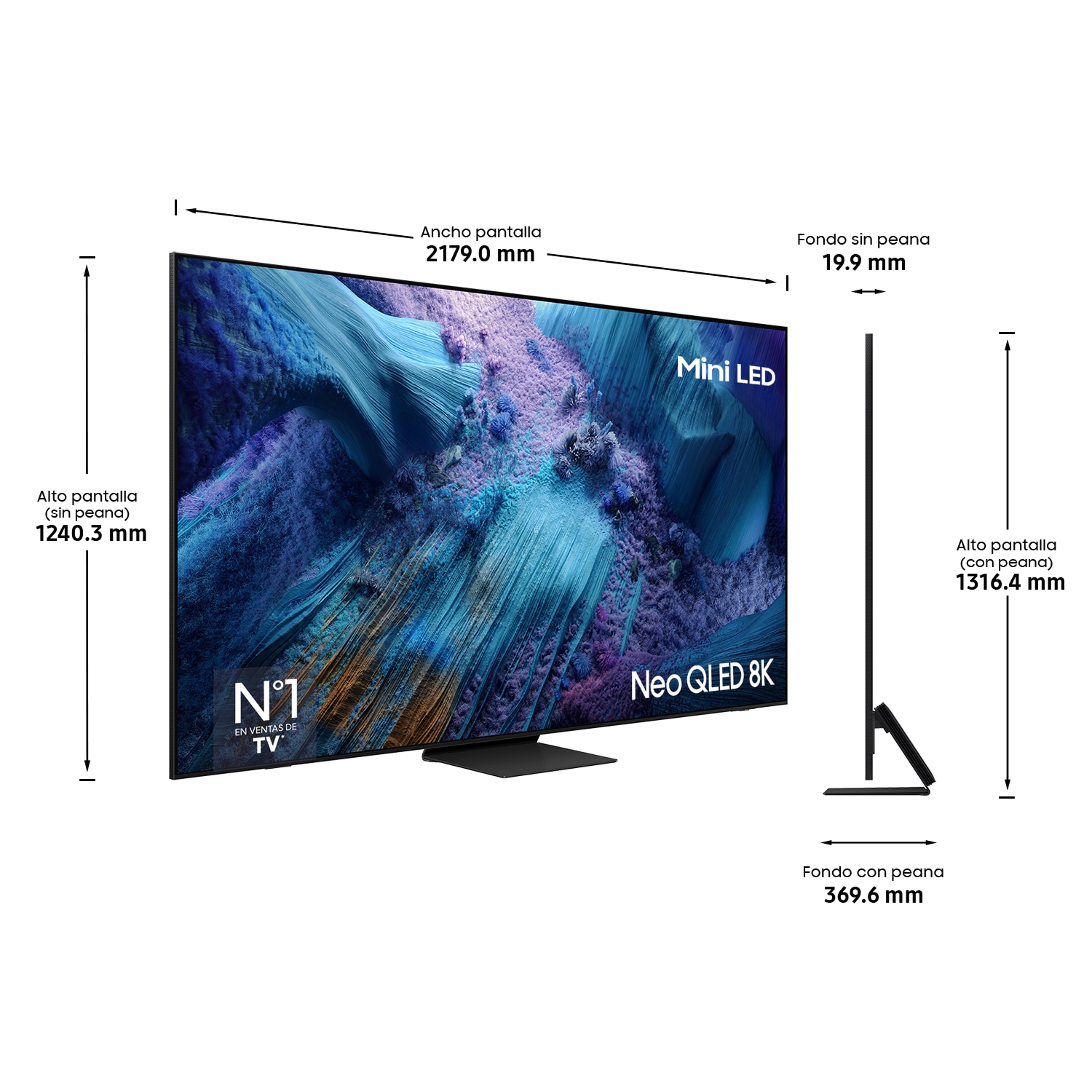 TV 98" Neo QLED QN990F 8K Samsung Vision AI Smart TV 2025 Graphite