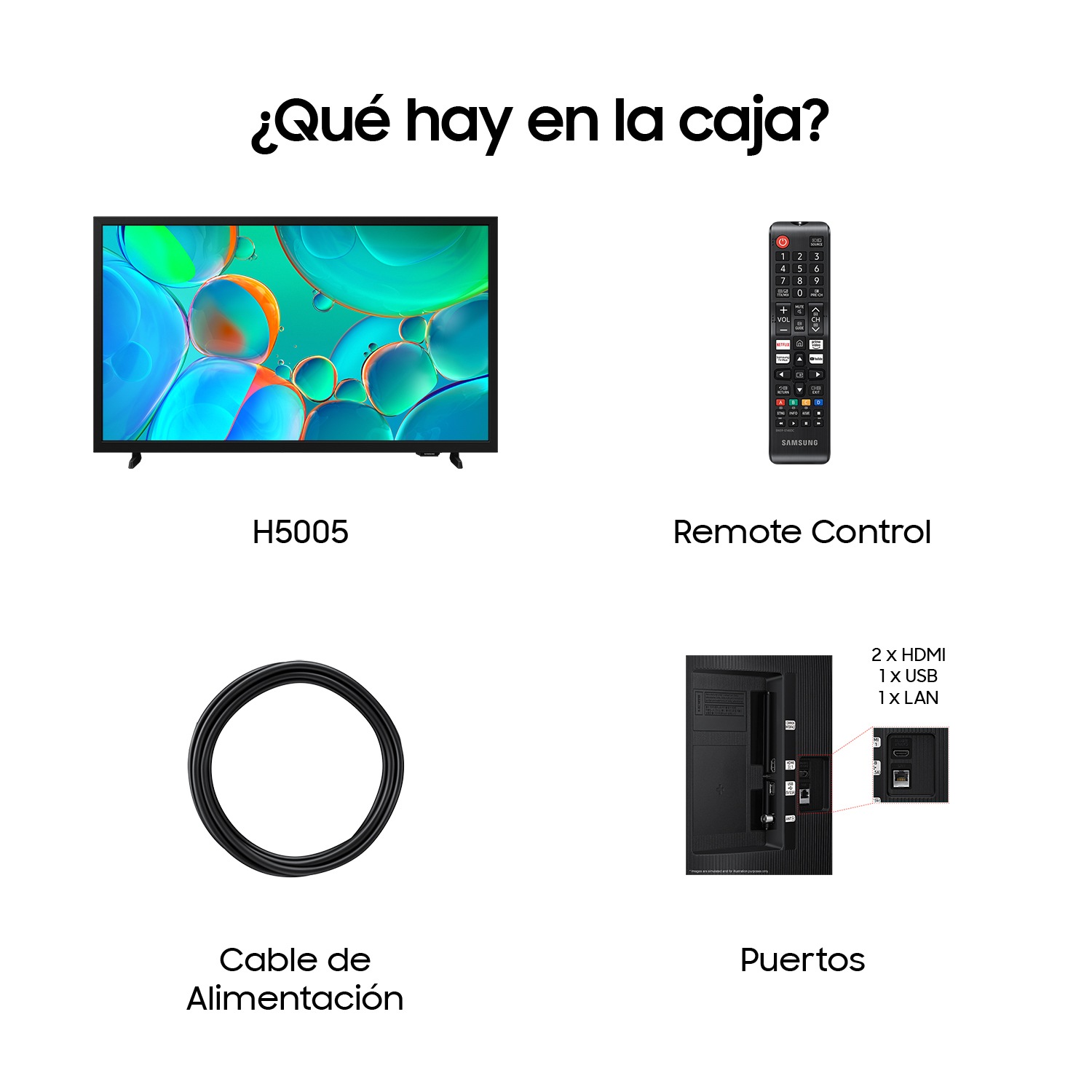 TV 32" HD H5000 Smart TV (2025) Black