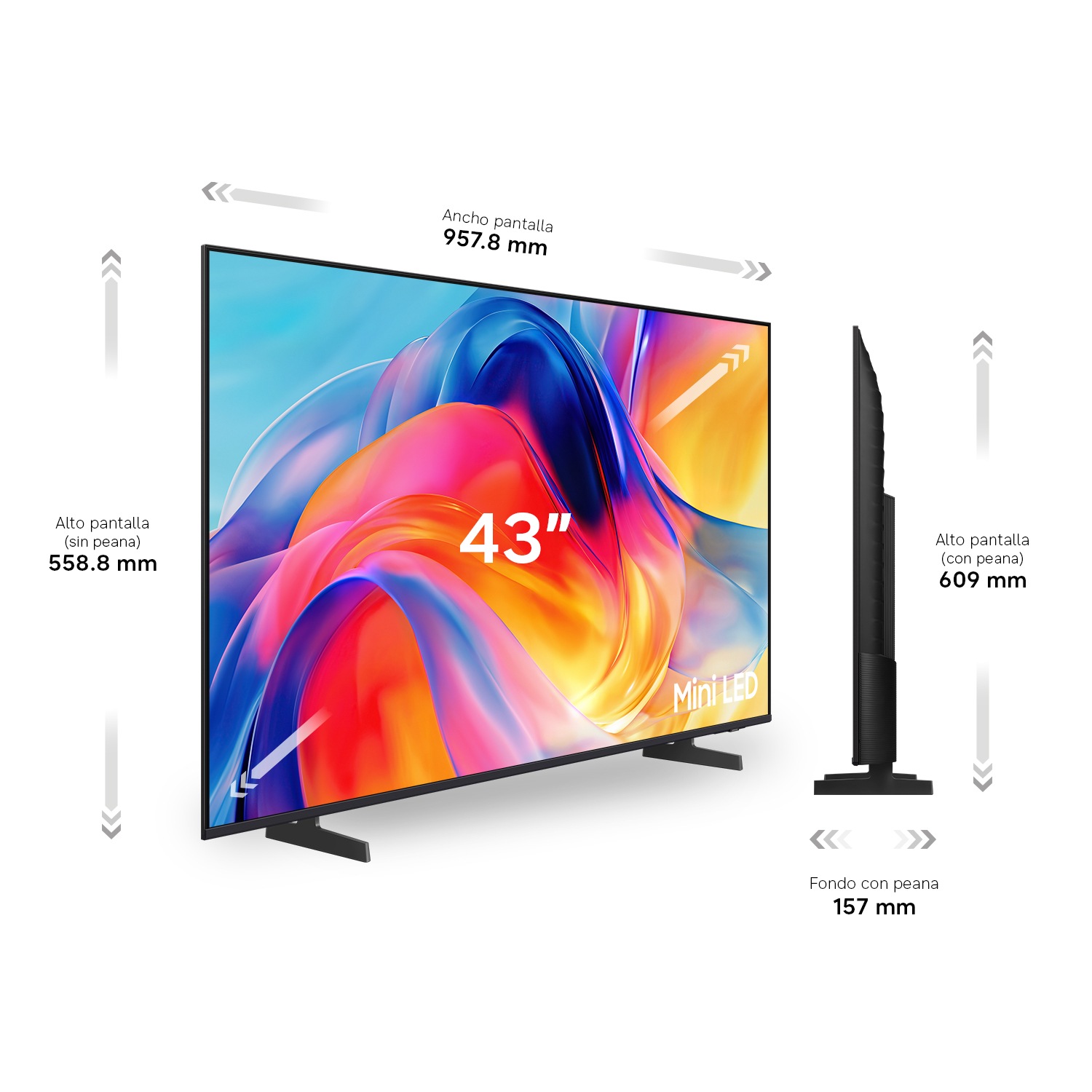 TV 43" Neo QLED M73H 4K Samsung Vision AI Mini LED Smart TV 2026 Titanium Black