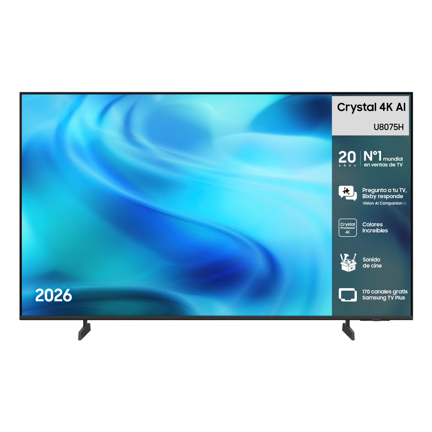 TV 43" Crystal UHD U8075H 4K Samsung Vision AI Smart TV (2026) Titanium Gray