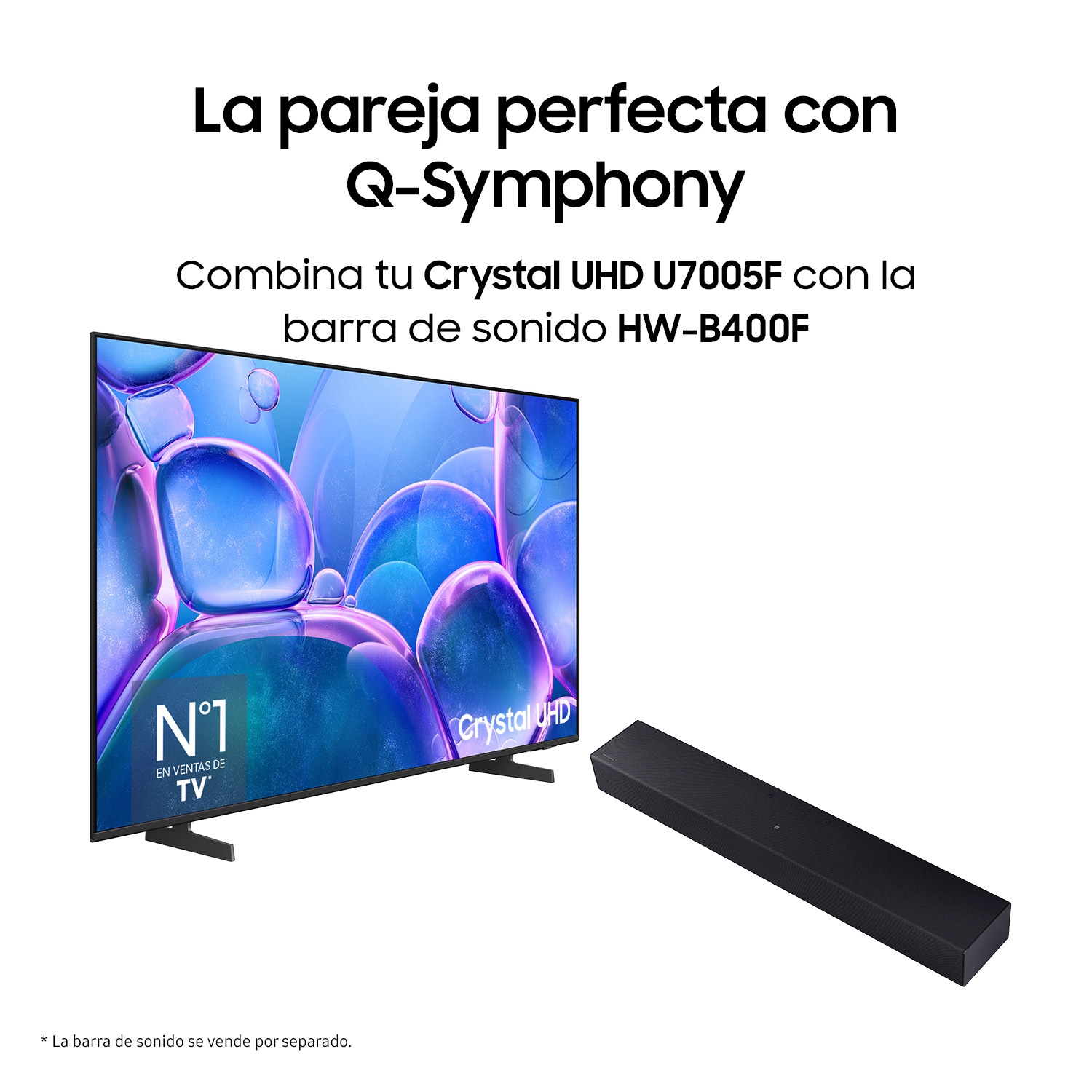 TV 50" Crystal UHD U7005F 4K Samsung Smart TV 2025 Negro