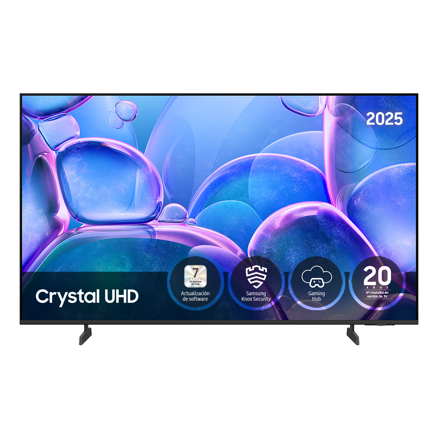 TV 50" Crystal UHD U7005F 4K Samsung Smart TV 2025 Negro