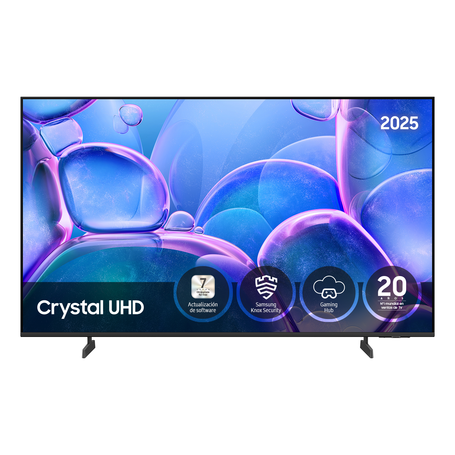 TV 55" Crystal UHD U7025F 4K Samsung Smart TV 2025 Negro