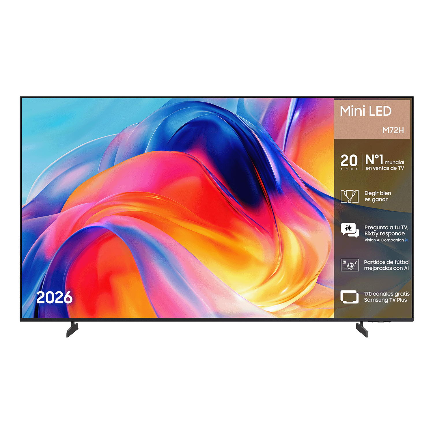 TV 65" Neo QLED M72H 4K Samsung Vision AI Mini LED Smart TV 2026 Titanium Black