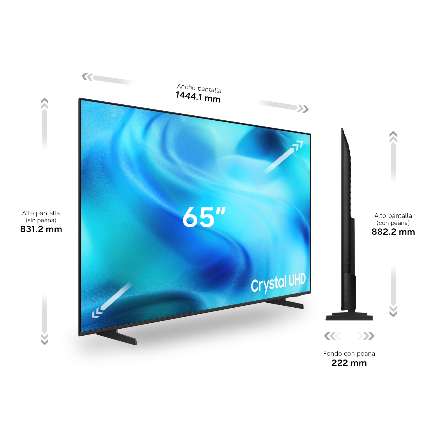 TV 65" Crystal UHD U8075H 4K Samsung Vision AI Smart TV (2026) Titanium Gray