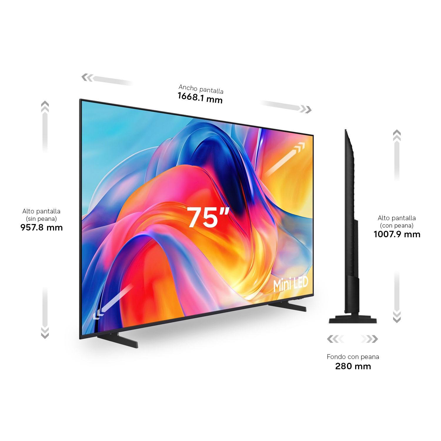 75'' inch Mini LED M70H 4K Samsung Vision AI Smart TV 2026 Titanium Black
