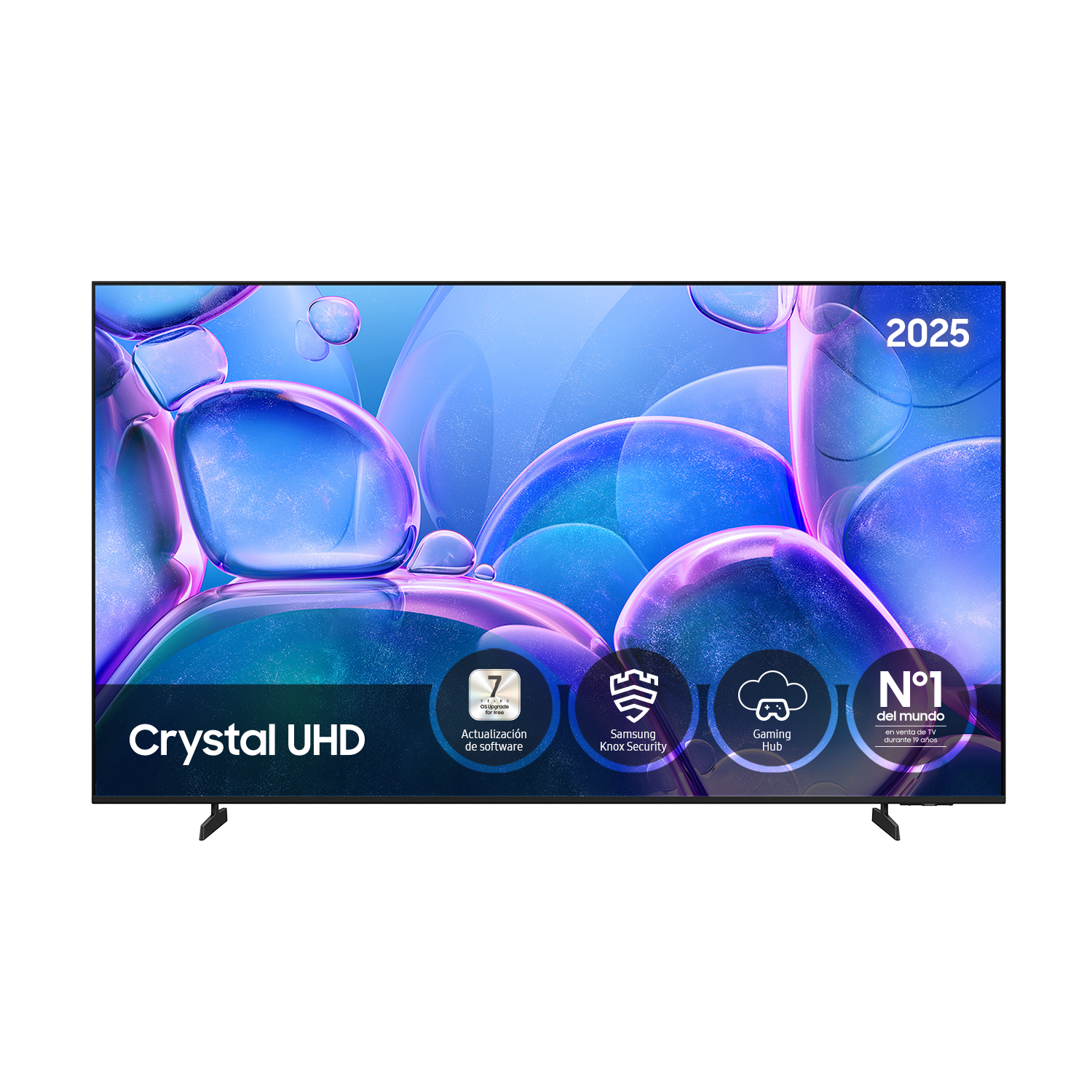 TV 75" Crystal UHD U7025F 4K Samsung Smart TV 2025 Negro