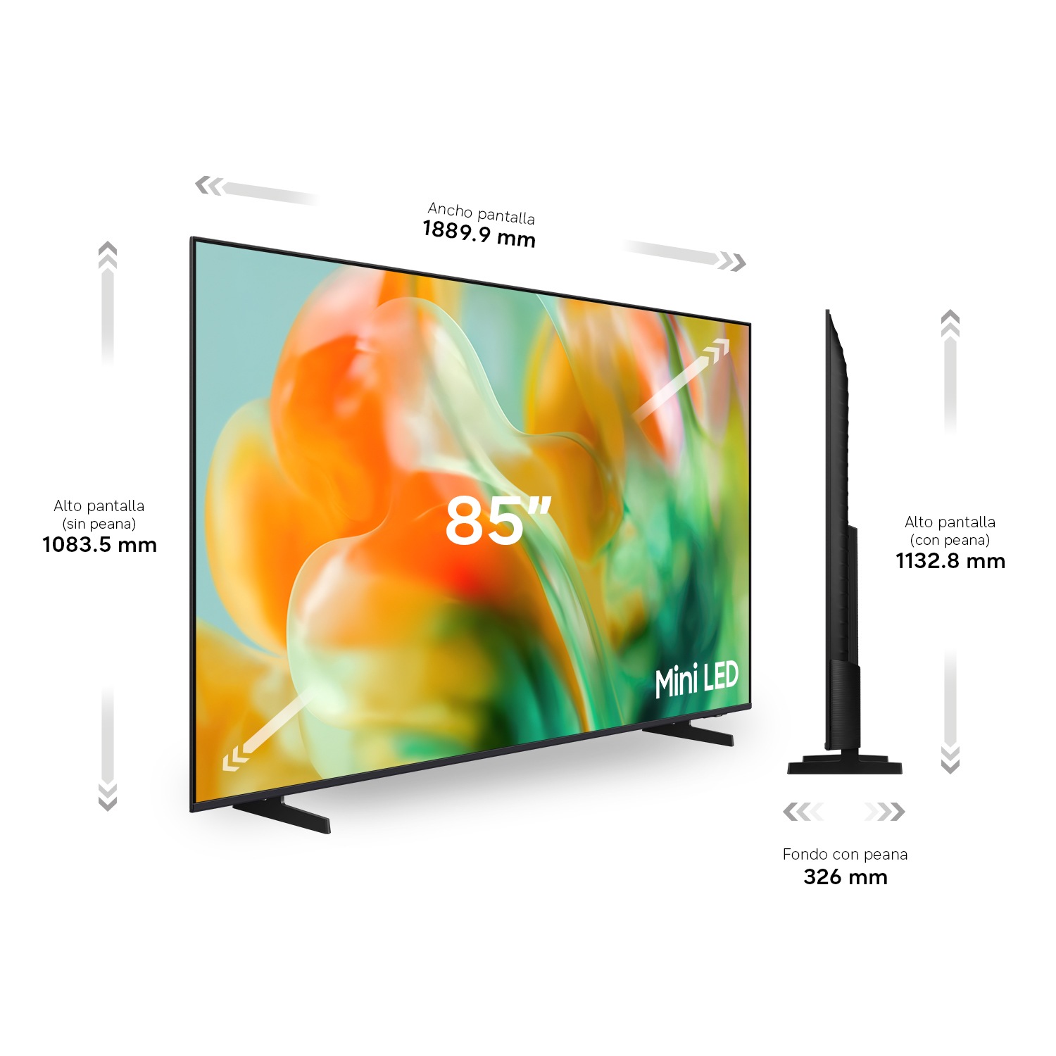 TV Samsung 85" M80H Mini LED 4K Samsung Vision AI (2026) Titanium Black